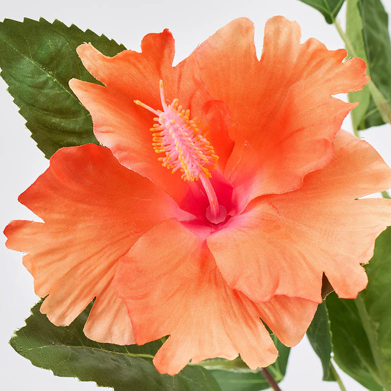 東京堂 造花 パラディハイビスカス オレンジ FM009070-009 1本(ご注文単位1本)【直送品】