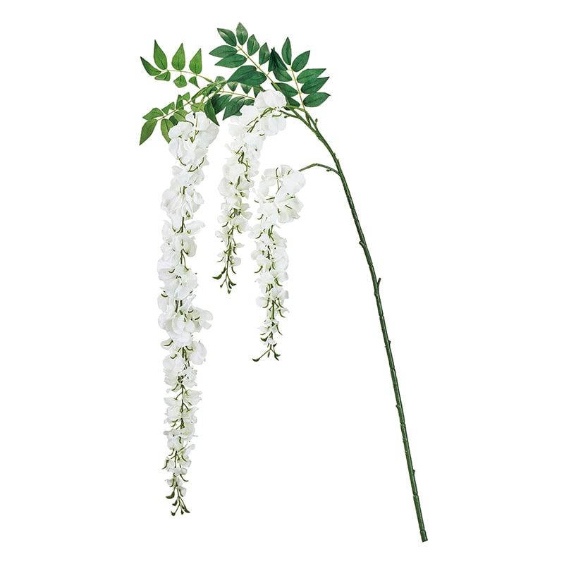 東京堂 造花 涼の藤枝 大 ホワイト FM000521-001 1本（ご注文単位1本）【直送品】