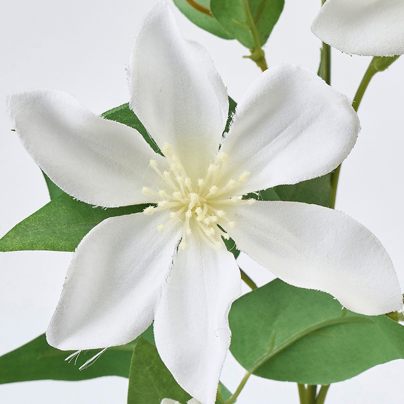 東京堂 造花 シャルルクレマチス クリーム/ホワイト FM008885-001 1本(ご注文単位1本)【直送品】