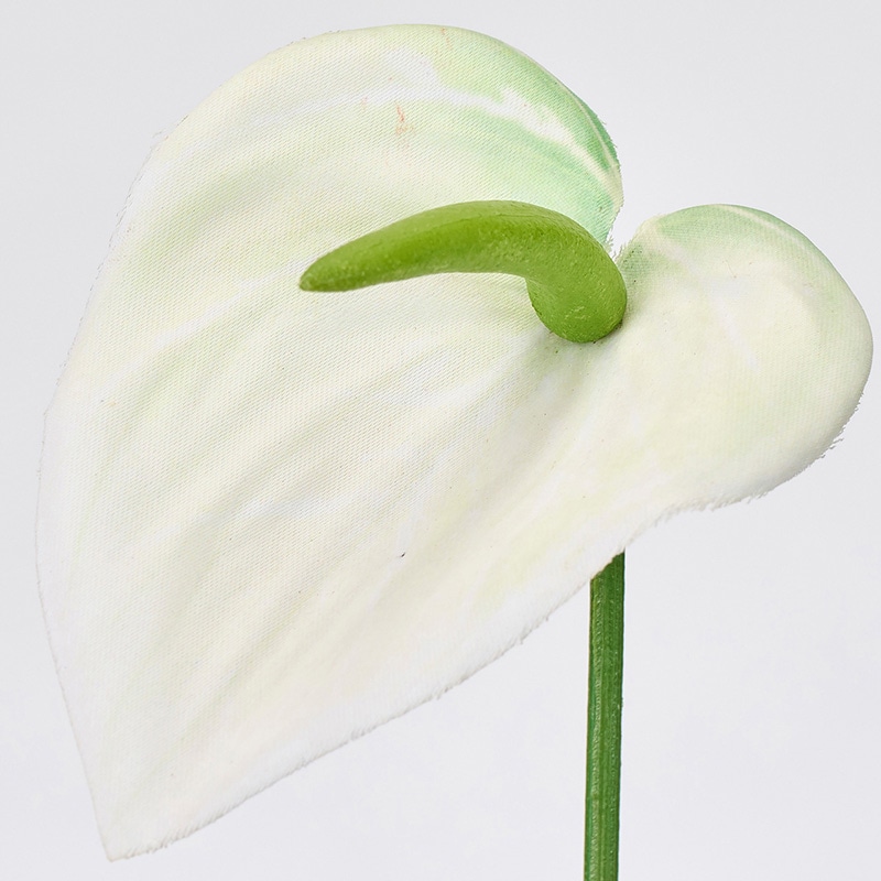 東京堂 造花 シャーリーアンスリウム ホワイト/グリーン FM000104-001 1本（ご注文単位24本）【直送品】