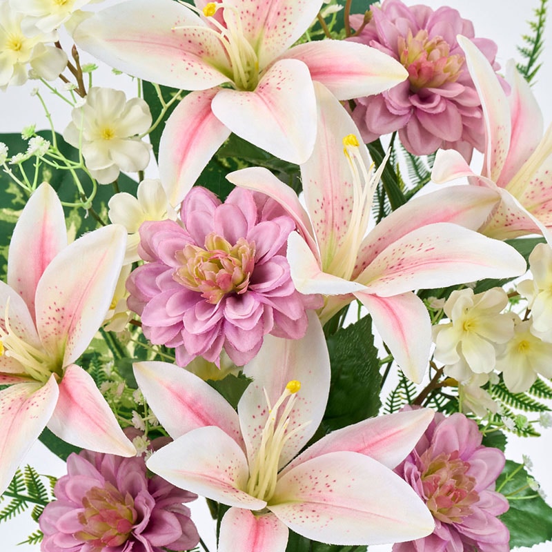 東京堂 造花 リリーダリアブッシュ ピンク/モーブ FM0B2502 1本(ご注文単位1本)【直送品】