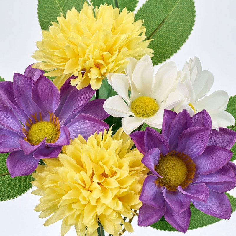 東京堂 造花 マムデージーブッシュ イエロー/パープル FM0B2506 1本(ご注文単位1本)【直送品】