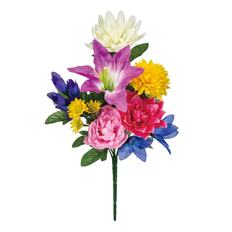 東京堂 造花 ミックスフラワーブッシュM ミックス FM0B2507 1本（ご注文単位1本）【直送品】