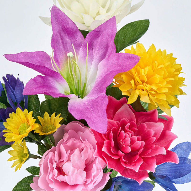 東京堂 造花 ミックスフラワーブッシュM ミックス FM0B2507 1本（ご注文単位1本）【直送品】