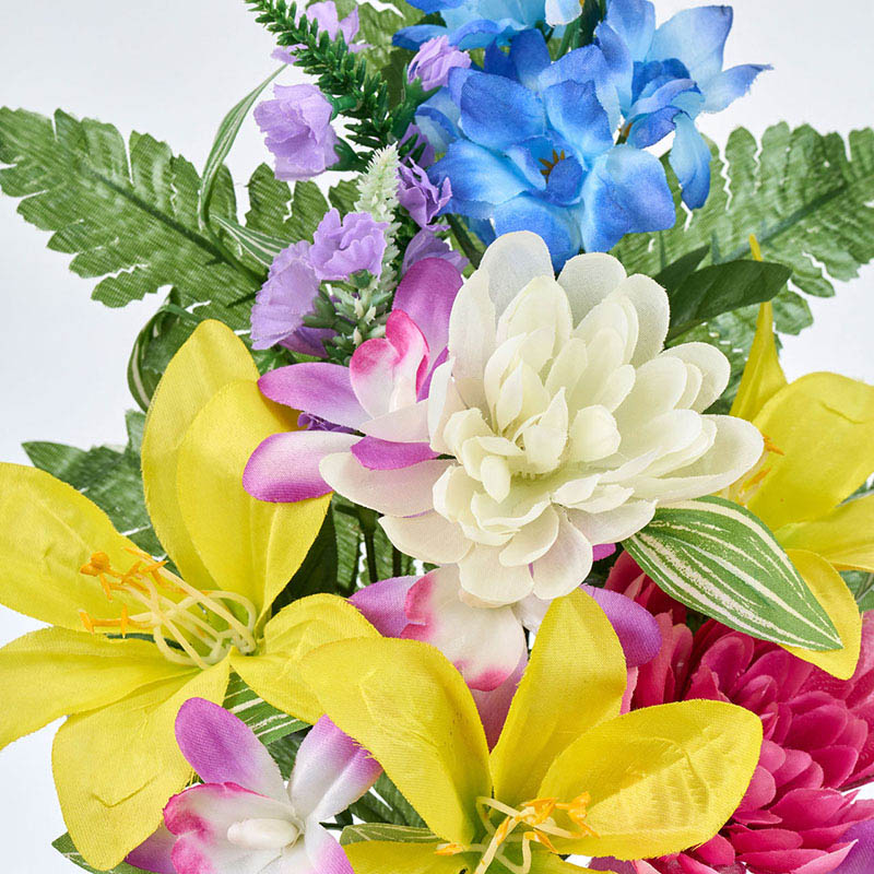 東京堂 造花 ミックスフラワーブッシュL イエロー/ビューティ FM0B2511 1本(ご注文単位1本)【直送品】