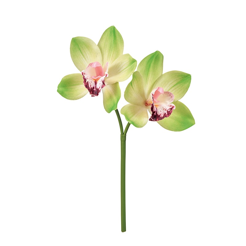 東京堂 造花 ミディシンビジウム グリーン/クリーム FM001037-023 1本（ご注文単位1本）【直送品】