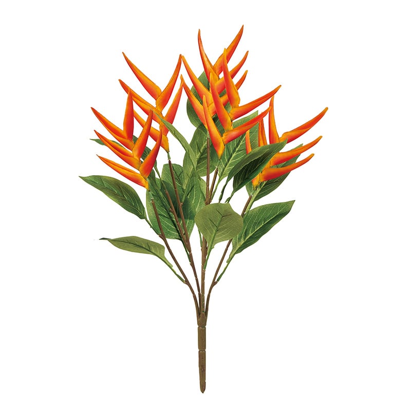 東京堂 造花 パラディヘリコニアブッシュ オレンジ FM007832-009 1本（ご注文単位1本）【直送品】