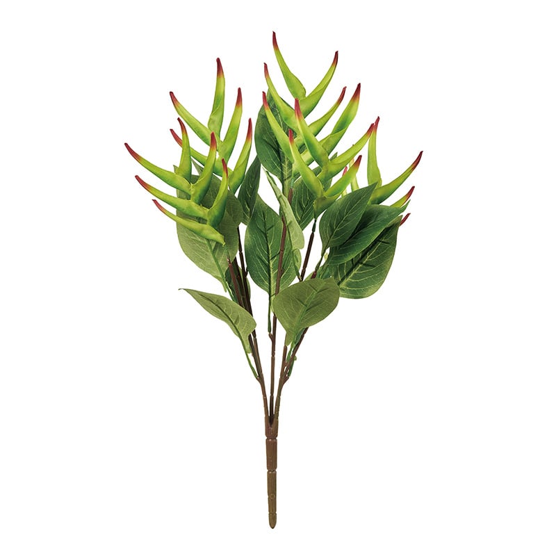 東京堂 造花 パラディヘリコニアブッシュ モーブ/グリーン FM007832-024 1本（ご注文単位1本）【直送品】