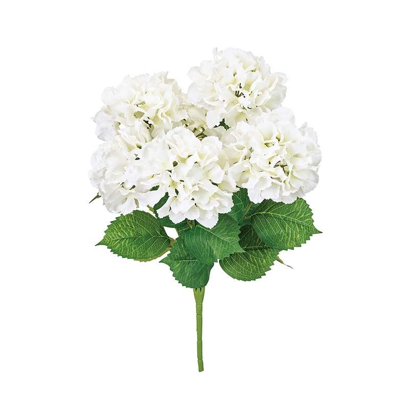 東京堂 造花 ブライトハイドレンジアブッシュ クリーム/ホワイト FM007920-001 1本（ご注文単位1本）【直送品】