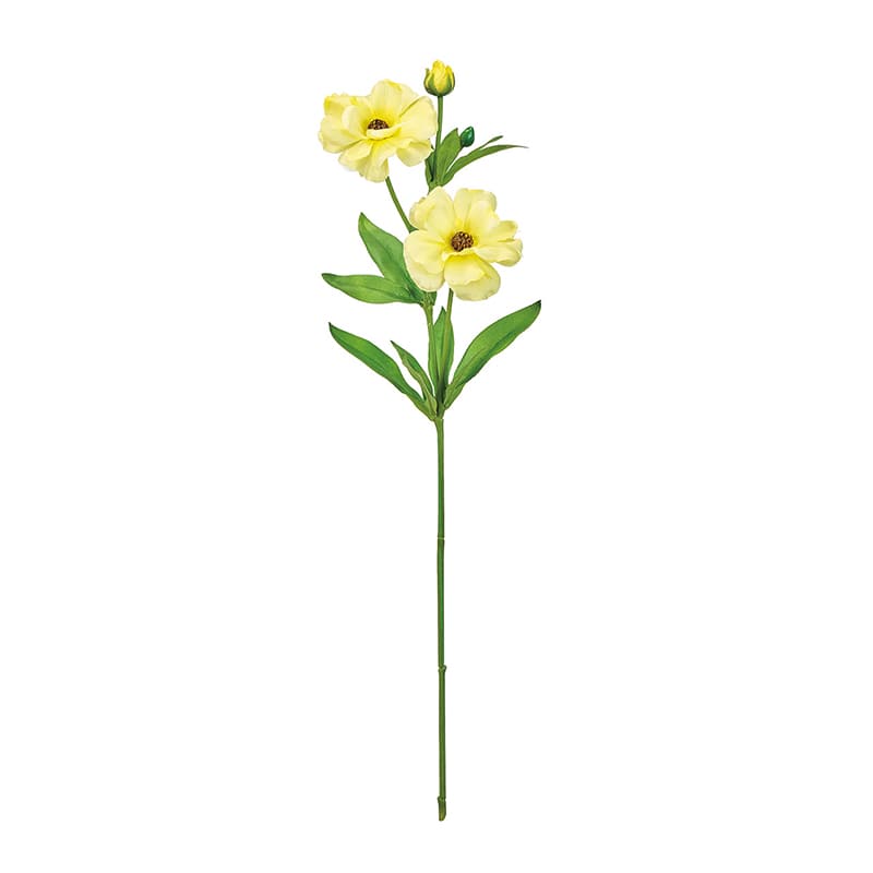 東京堂 造花 フリンジラナンキュラス レモンイエロー FM001123-004 1本（ご注文単位1本）【直送品】