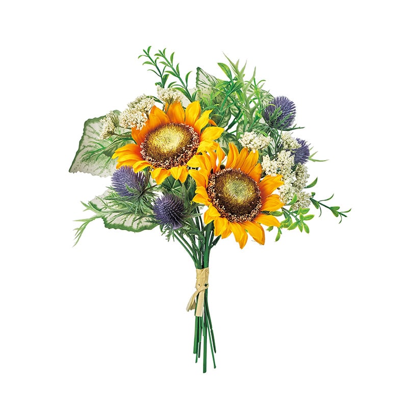 東京堂 造花 ナチュレサンフラワーブーケ イエロー/グリーン FM001425 1束（ご注文単位1束）【直送品】