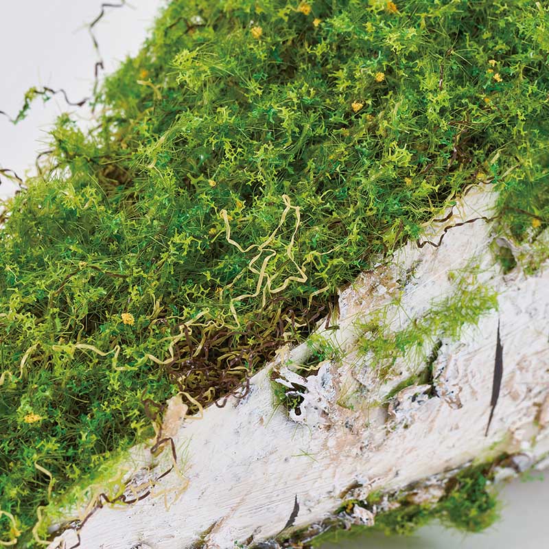 東京堂 ディスプレイ モス白樺ベースM グリーン/ホワイト FZ000090 1本（ご注文単位1本）【直送品】