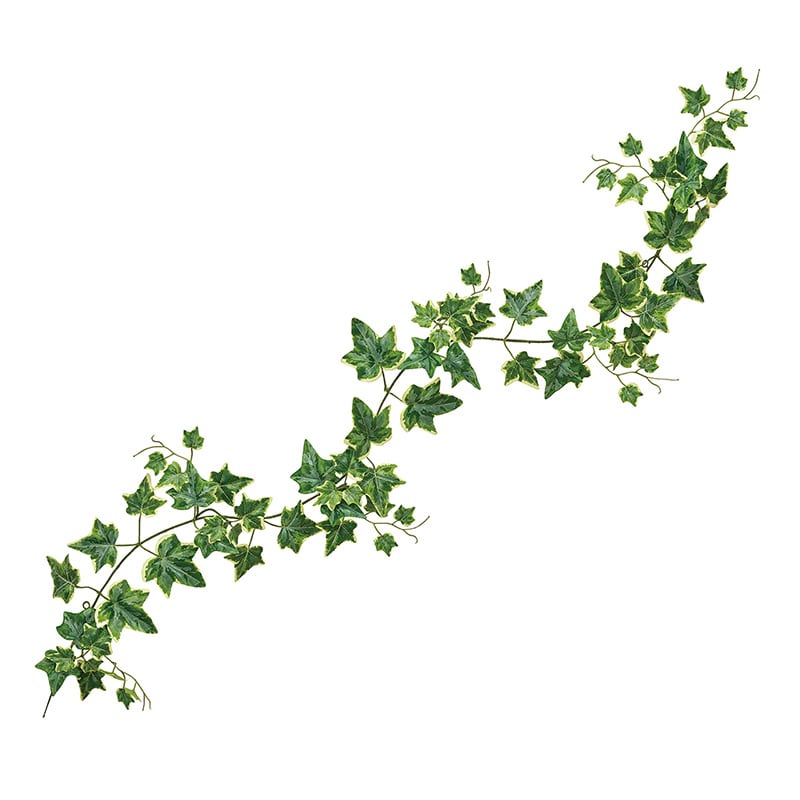 東京堂 造花 難燃斑入りアイビーガーランド グリーン/クリーム FG612502 1本（ご注文単位1本）【直送品】