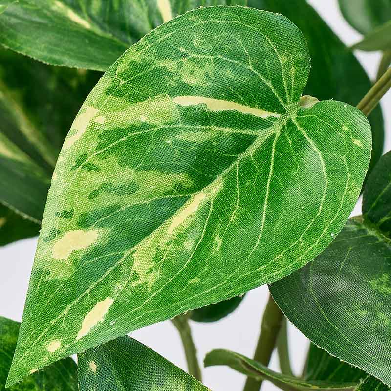 東京堂 造花 難燃斑入りポトスブッシュ グリーン/イエロー FG612503 1本(ご注文単位1本)【直送品】