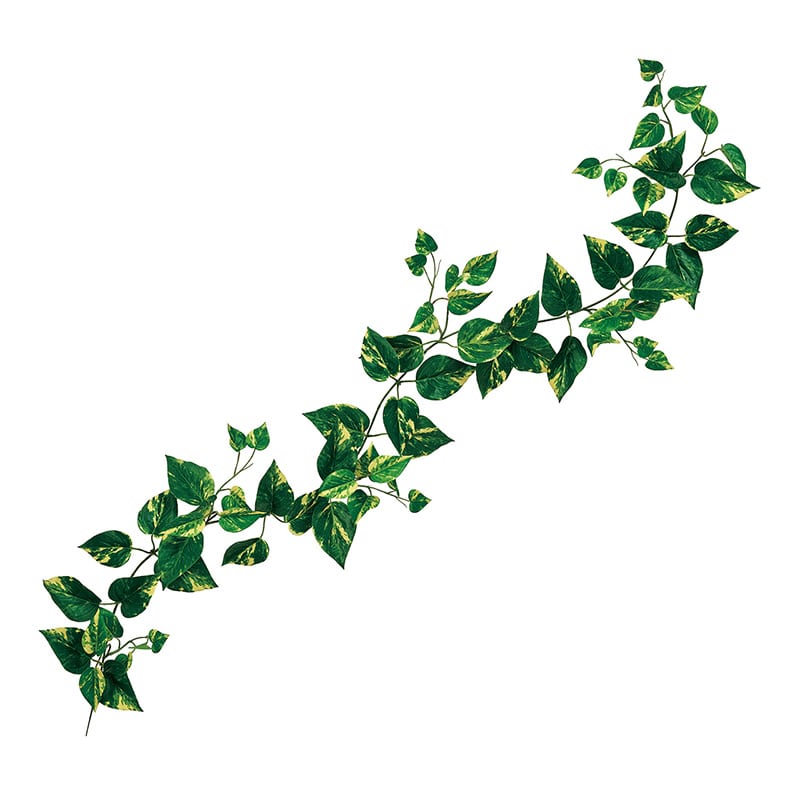 東京堂 造花 難燃斑入りポトスガーランド グリーン/イエロー FG612505 1本（ご注文単位1本）【直送品】