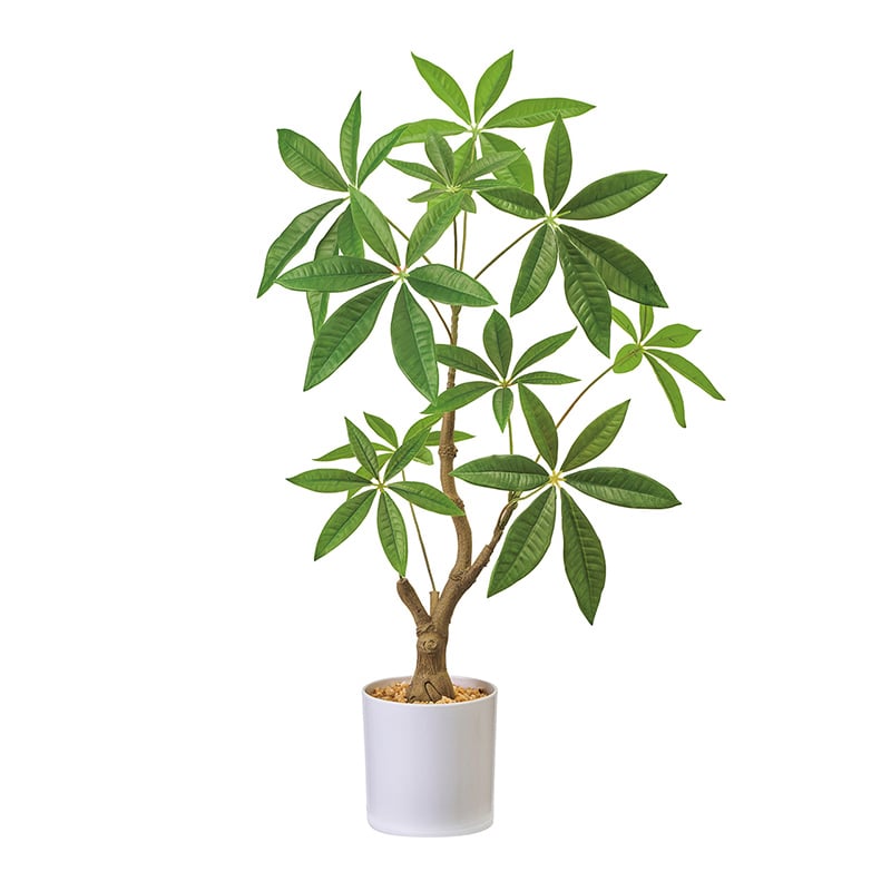 東京堂 造花 パキラミニホワイトポット グリーン FZ001239 1個（ご注文単位1個）【直送品】