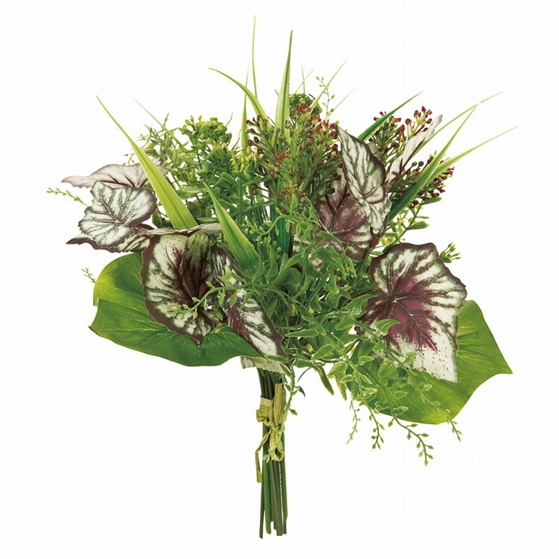 東京堂 造花　フレッシュグリーンブーケ FG7764 パープルグリーン 1束（ご注文単位1束）【直送品】