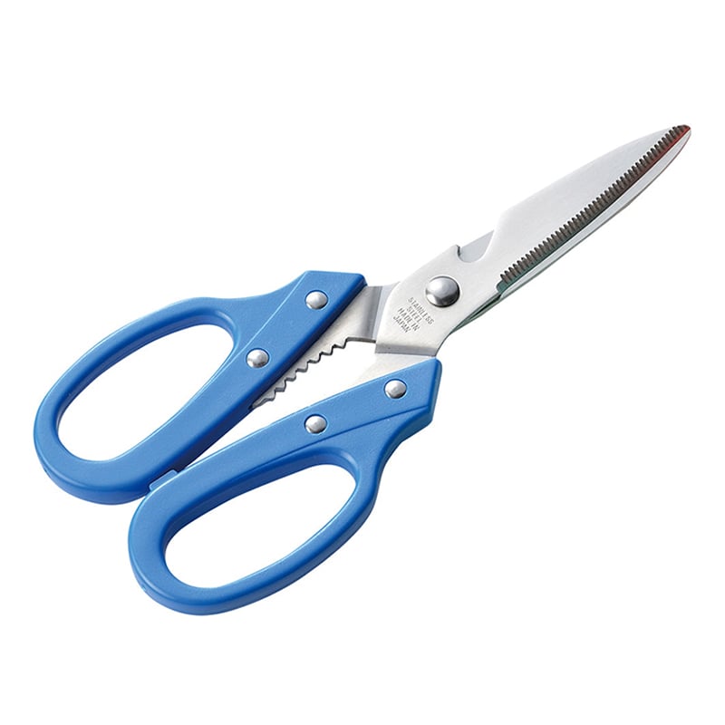 エムテートリマツ カラーハンドル キッチン鋏 青 7766002 1個（ご注文単位1個）【直送品】