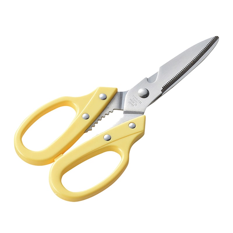 エムテートリマツ カラーハンドル キッチン鋏 黄 7766003 1個（ご注文単位1個）【直送品】