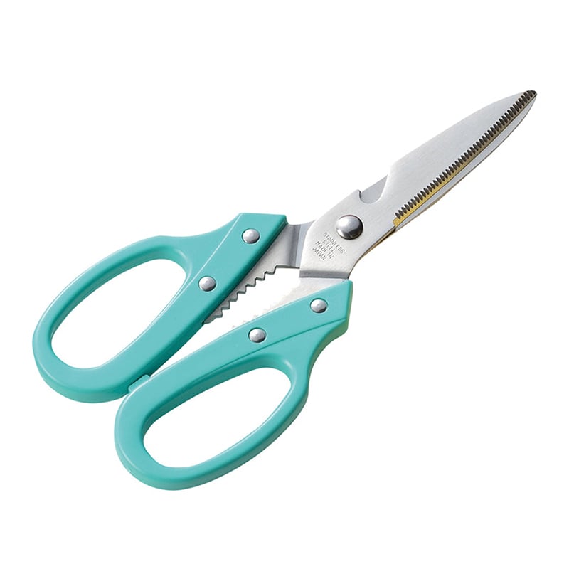 エムテートリマツ カラーハンドル キッチン鋏 緑 7766004 1個（ご注文単位1個）【直送品】