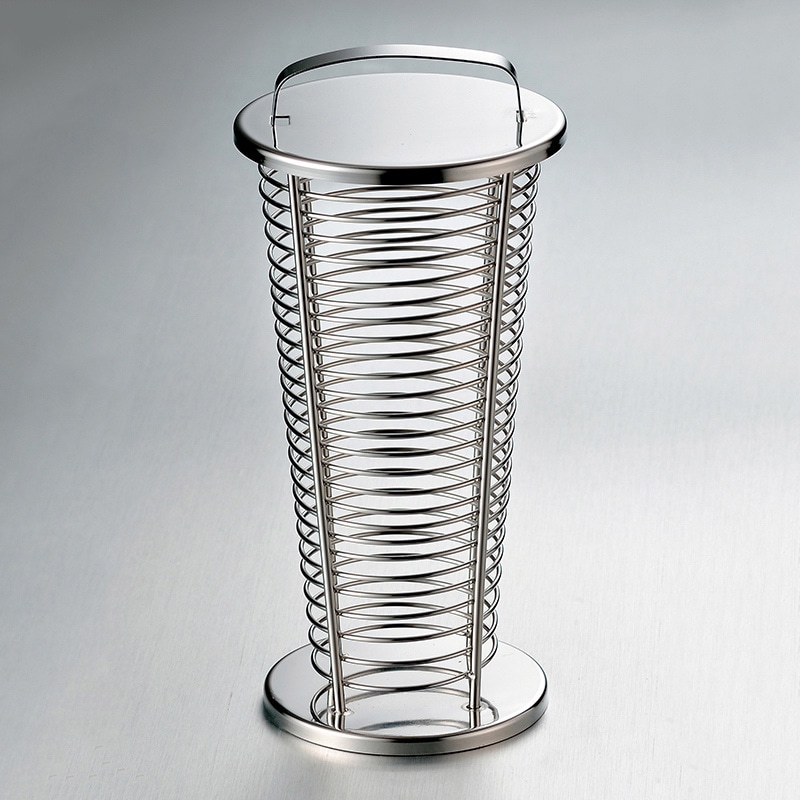 エムテートリマツ US丸型箸カゴ 蓋改良型 スタンド式 18-8 070365002 1個(ご注文単位1個)【直送品】