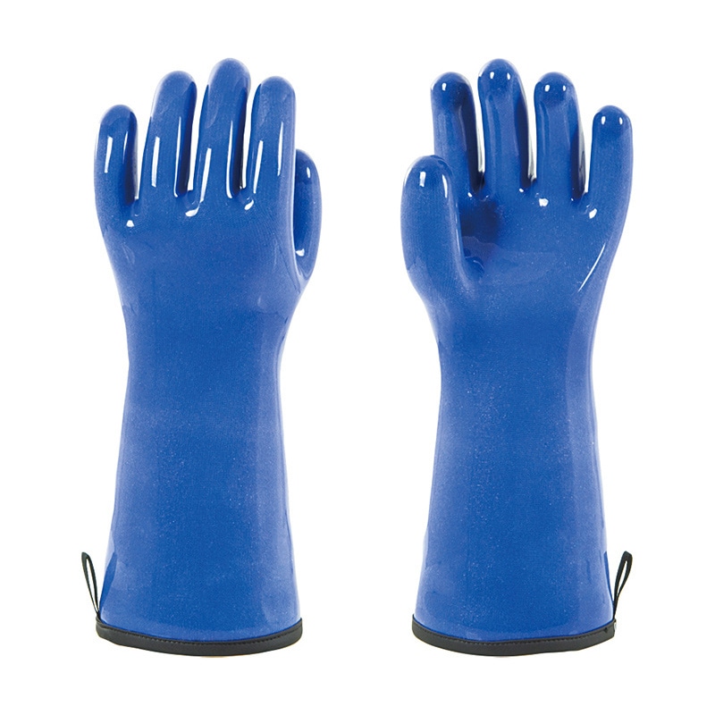 エムテートリマツ 耐熱リキッドシリコングローブ ブルー L 56461002 1組（ご注文単位1組）【直送品】