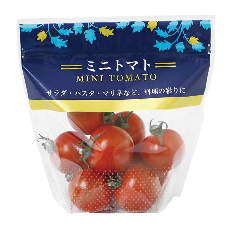 精工 チャック付き有孔スタンド袋 ミニトマト150g 100枚/袋(ご注文単位20袋)【直送品】