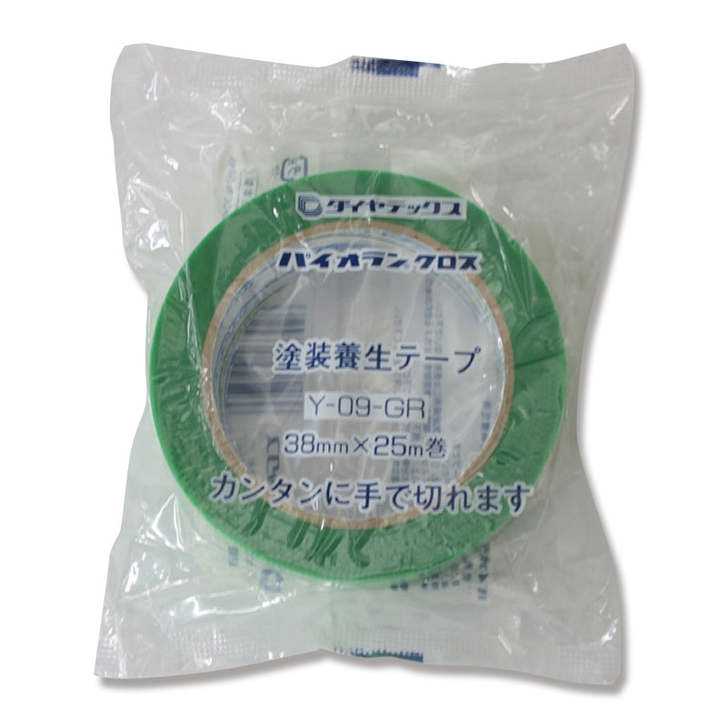 ダイヤテックス 塗装養生テープ パイオランクロス Y-09GR 38mm×25m 1巻