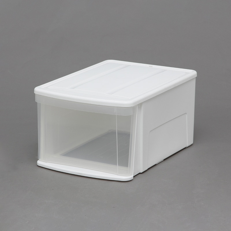 アイリスオーヤマ チェストI M 深型 ホワイト/クリア 1台(ご注文単位3台)【直送品】