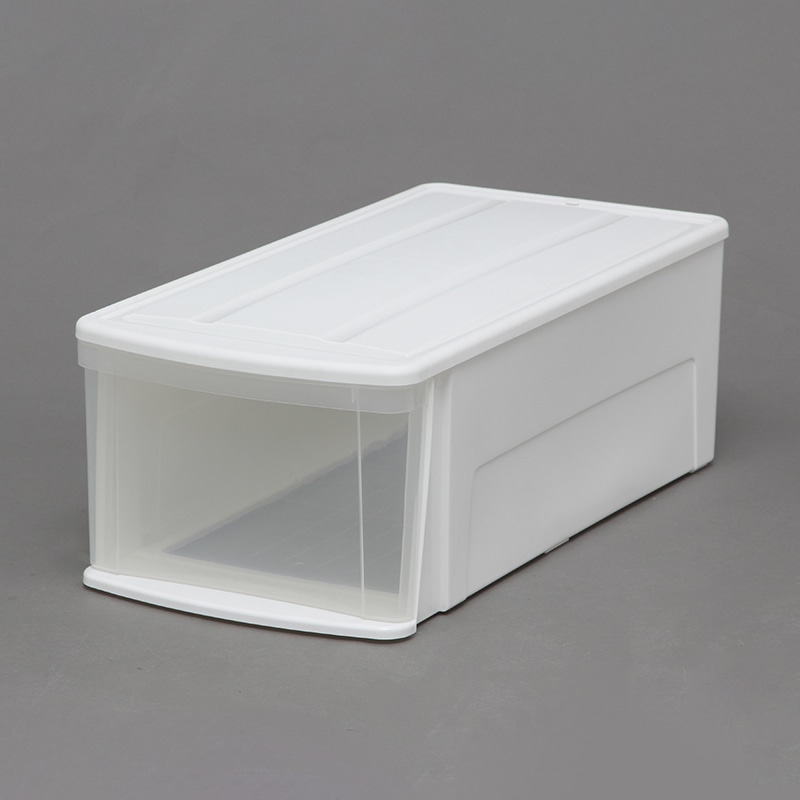 アイリスオーヤマ チェストI L 深型 ホワイト/クリア 1台(ご注文単位3台)【直送品】