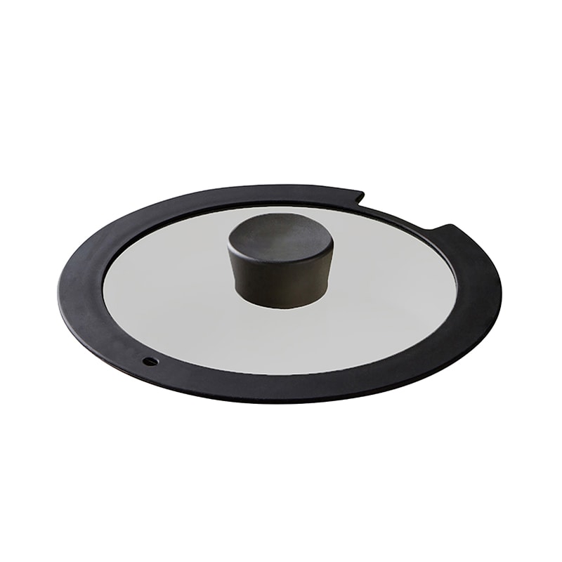 アイリスオーヤマ ダイヤモンドコートパン ガラスふた 20cm ブラック H-IS-GL20 1個(ご注文単位1個)【直送品】