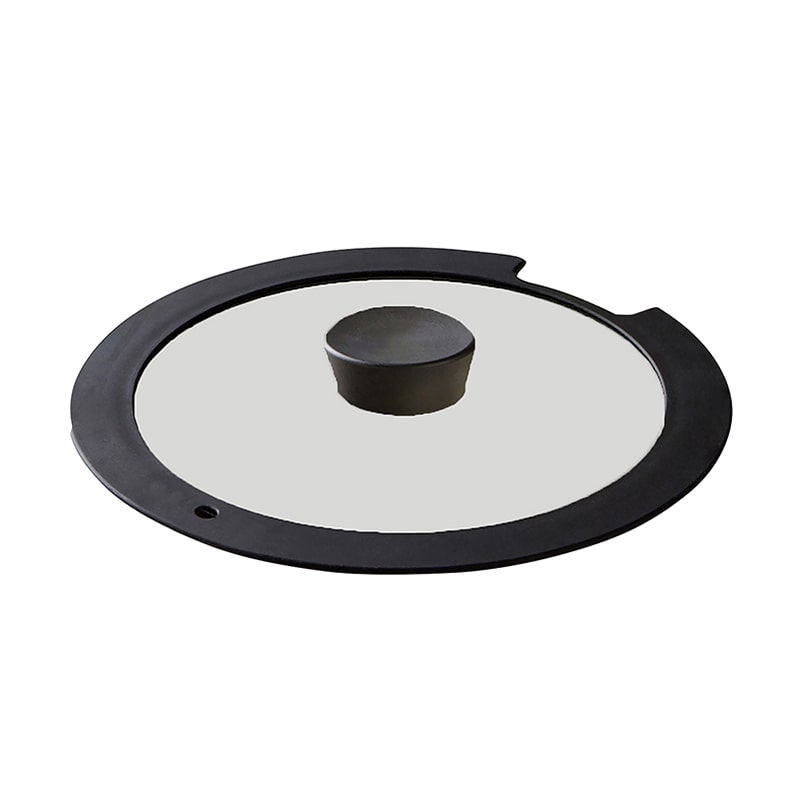 アイリスオーヤマ ダイヤモンドコートパン ガラスふた 26cm ブラック H-IS-GL26 1個(ご注文単位1個)【直送品】