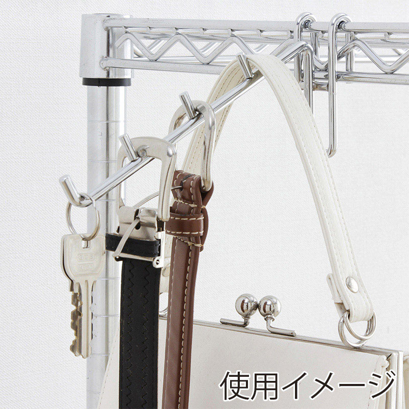 アイリスオーヤマ メタルラックパーツ 4連フック MR-4FS 1個(ご注文単位1個)【直送品】