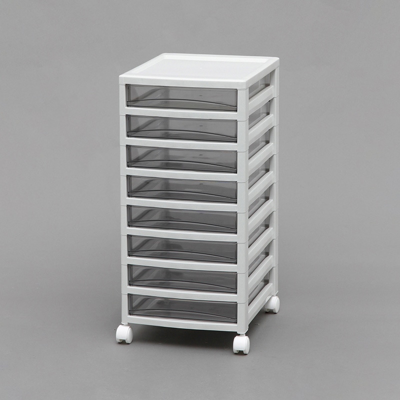 アイリスオーヤマ オフィスチェスト 浅8段　ライトグレー OCE-S800R 1台（ご注文単位1台）【直送品】