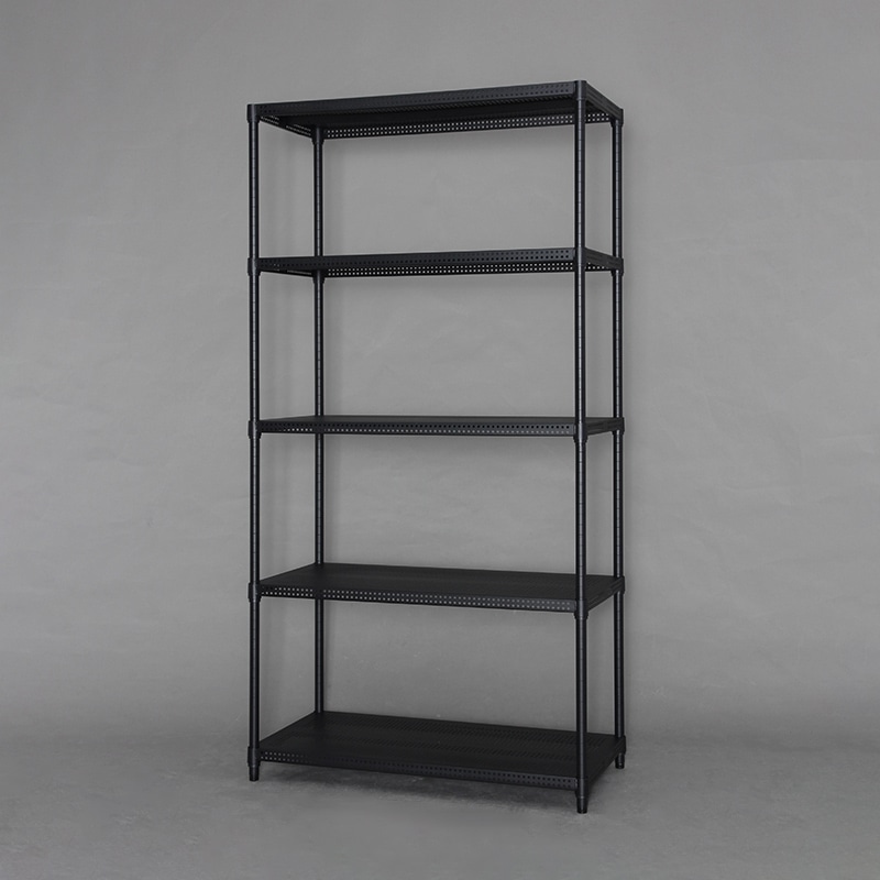 アイリスオーヤマ パンチングラック 幅91cm 5段 ブラック CMR-P9018J 1台(ご注文単位1台)【直送品】