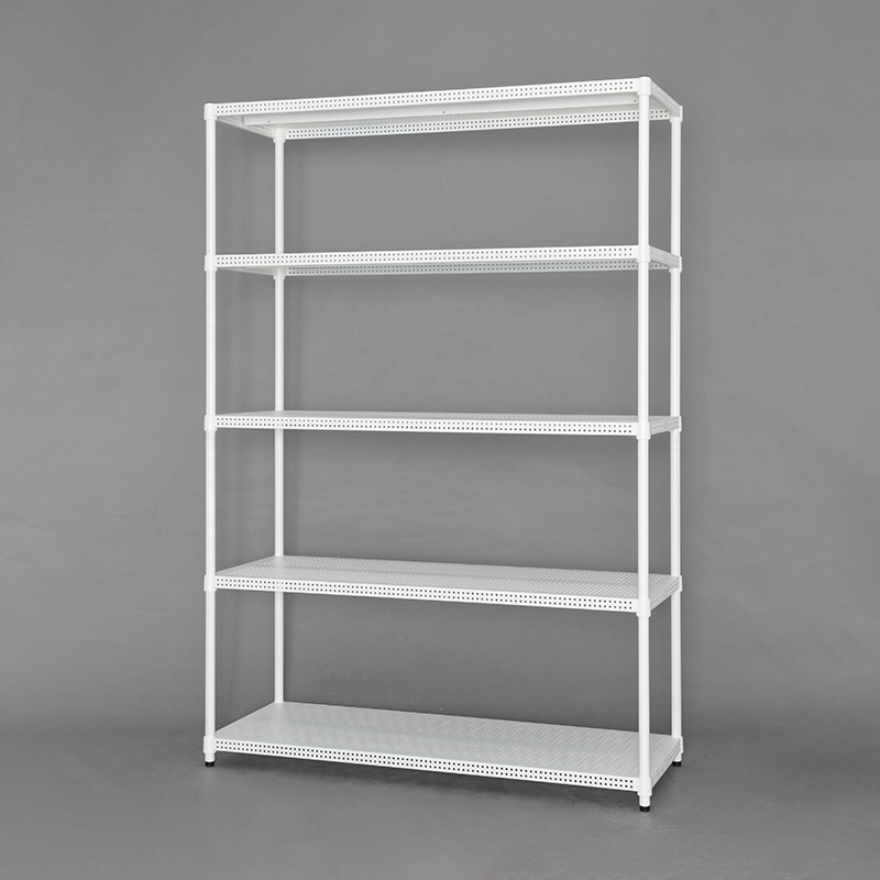 アイリスオーヤマ パンチングラック 幅120cm 5段 ホワイト CMR-P1218J 1台(ご注文単位1台)【直送品】
