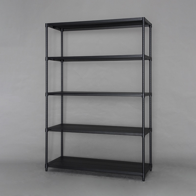 アイリスオーヤマ パンチングラック 幅120cm 5段 ブラック CMR-P1218J 1台(ご注文単位1台)【直送品】