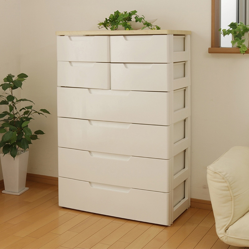 アイリスオーヤマ マルチユースチェスト　6段 ホワイト MU-7244 1台（ご注文単位1台）【直送品】