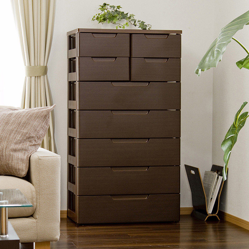 アイリスオーヤマ マルチユースチェスト 7段 木目ブラウン MU-7254 1台(ご注文単位1台)【直送品】