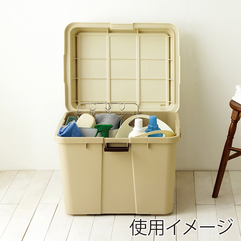 アイリスオーヤマ ワイドストッカー 60L ベージュ WY-540 1台(ご注文単位6台)【直送品】