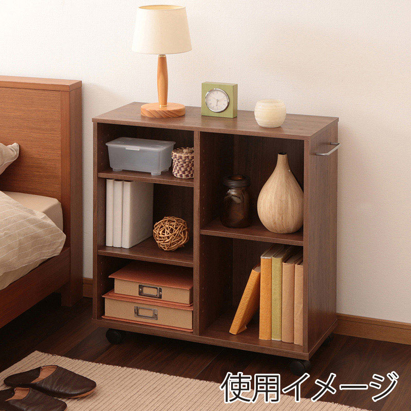 アイリスオーヤマ 収納カート 60×26×65 ブラウン SYR-6026 1台(ご注文単位1台)【直送品】