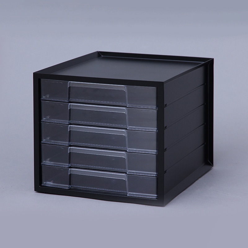 アイリスオーヤマ レターケース　5段 ブラック LCJ-5M 1個（ご注文単位4個）【直送品】