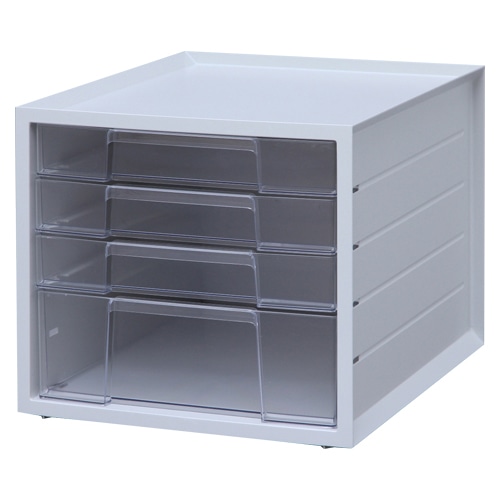 レターケースA4　浅型3段＋深型1段 LCJ-4D　ホワイト  1個（ご注文単位4個）【直送品】