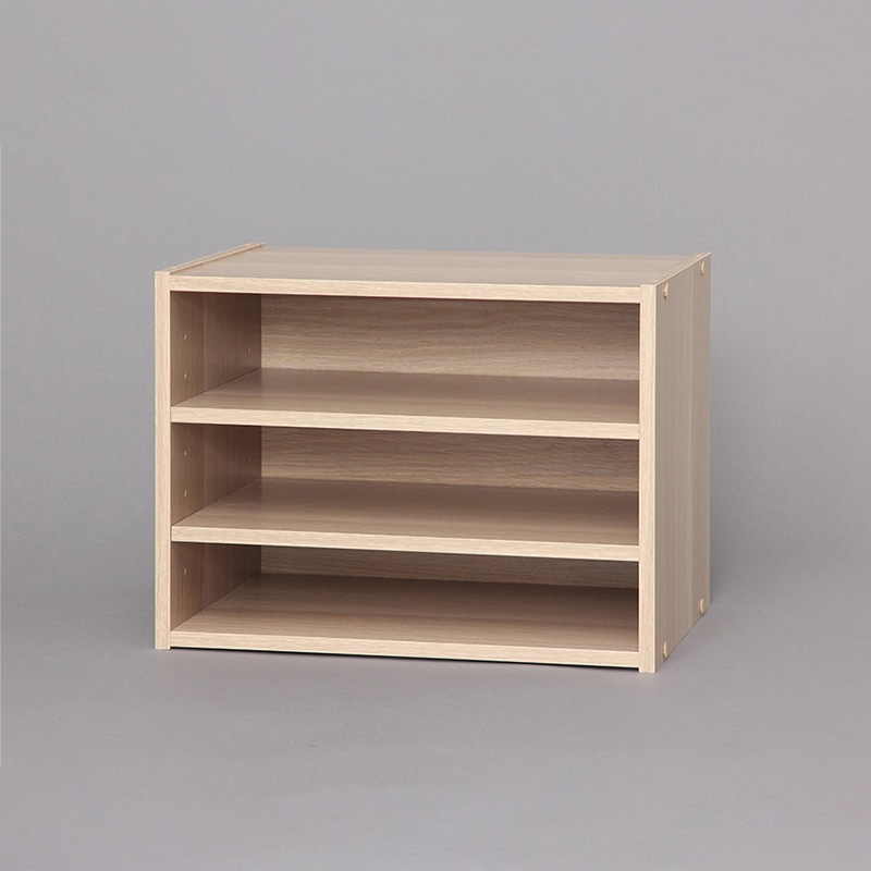 アイリスオーヤマ スタックボックス　棚付き　幅40cm ナチュラル STB-400T 1台（ご注文単位1台）【直送品】