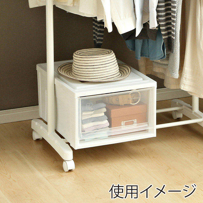 アイリスオーヤマ チェスト　M ホワイト／クリア BC-M 1台（ご注文単位3台）【直送品】