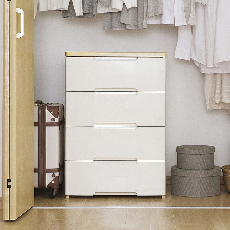 アイリスオーヤマ ウッドトップチェスト　幅56cm　4段 ホワイト HG-554 1台（ご注文単位1台）【直送品】