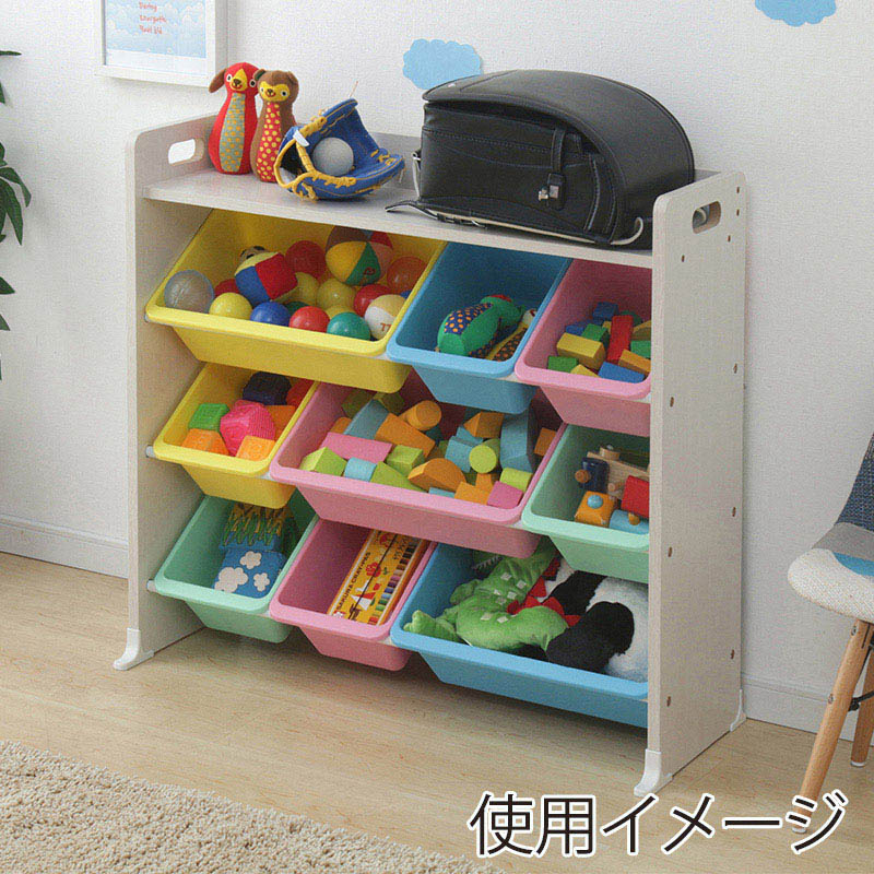 アイリスオーヤマ 天板付キッズトイハウスラック パステル TKTHR-39 1台（ご注文単位1台）【直送品】