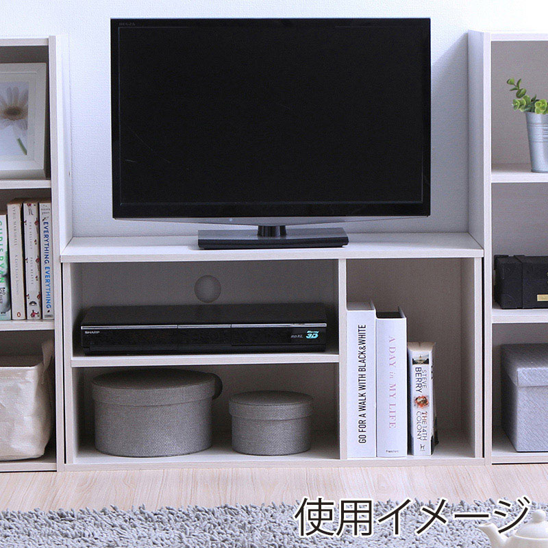 アイリスオーヤマ モジュールボックス 固定棚 73.2×36.6 オフホワイト MDB-3S 1台(ご注文単位1台)【直送品】