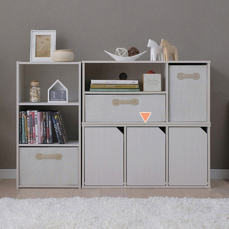 アイリスオーヤマ モジュールボックス 扉付 3段 36.6×73.2 オフホワイト MDB-3D 1台(ご注文単位1台)【直送品】