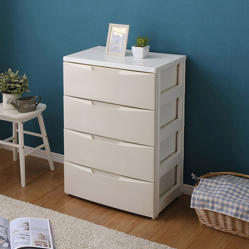 アイリスオーヤマ ルームチェスト 幅55cm 4段 ホワイト/アイボリー RC-554 1台(ご注文単位1台)【直送品】